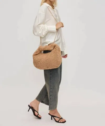 Urban Expressions Charlene Sherpa Top Hobo In Tan In Multi