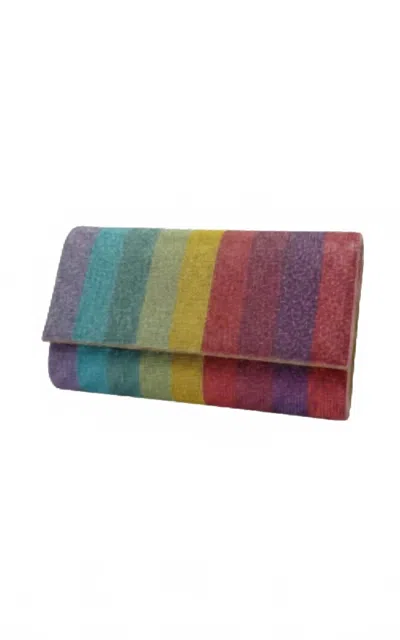 Urban Expressions Envelope Rhinestone Clutch In Multi