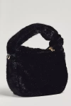 Urban Expressions Faux-fur Mini Knotted Bag In Black