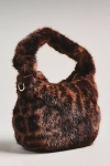 Urban Expressions Faux-fur Mini Knotted Bag In Brown