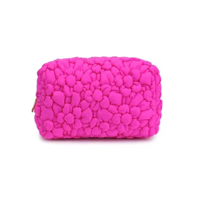Urban Expressions Flora Pop Nylon Cosmetic Bag In Fushia