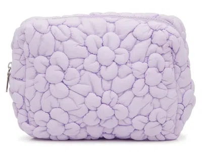 Urban Expressions Floral Nylon Zip Pouch In Purple