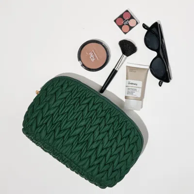 Urban Expressions Handbags Celisse Cosmetic & Travel Organizer Dome Pouch In Green