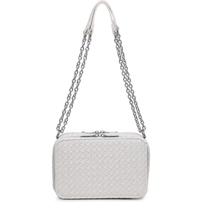 Urban Expressions Handbags Chain Strap Woven Shoulder Bag In Ivory