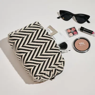 Urban Expressions Handbags Chevron Chic Cosmetic & Travel Organizer Pouch In Multi