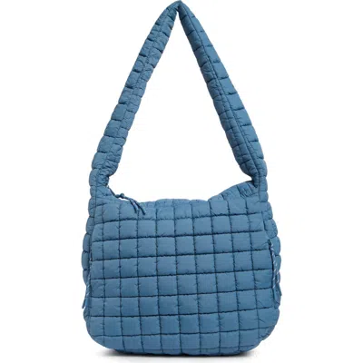 Urban Expressions Handbags Columbia Square Quilt Shoulder Bag In Denim