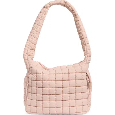 Urban Expressions Handbags Columbia Square Quilt Shoulder Bag In Rose