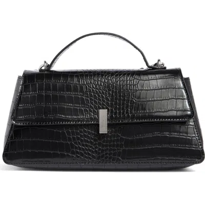 Urban Expressions Handbags Croc Embossed Crossbody Bag In Black