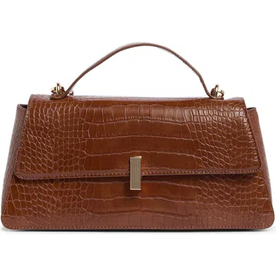 Urban Expressions Handbags Croc Embossed Crossbody Bag In Brown