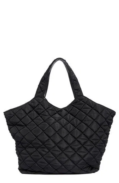 Urban Expressions Handbags Diamond Quilted Tote In Black