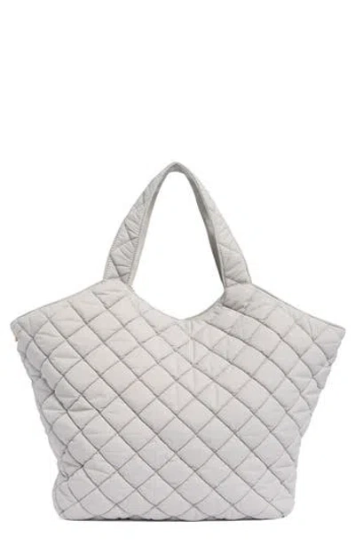 Urban Expressions Handbags Diamond Quilted Tote In Gray