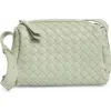 Urban Expressions Handbags Diamond Weave Crossbody Bag In Sage Green