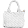 Urban Expressions Handbags Diamond Weave Satchel In Cream