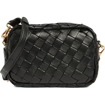 Urban Expressions Handbags Faux Leather Woven Crossbody Bag In Black