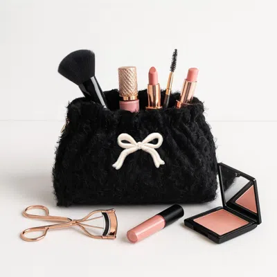Urban Expressions Handbags Fluffette Cosmetic & Travel Organizer Pouch In Multi