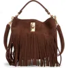 Urban Expressions Handbags Fringed Crossbody Bag In Brown