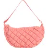 Urban Expressions Handbags Half Moon Quilted Shoulder Bag