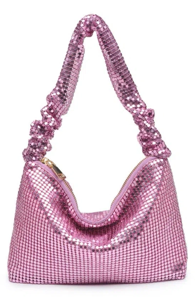 Urban Expressions Handbags Mesh Shoulder Bag In Hot Pink