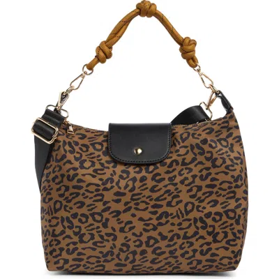 Urban Expressions Handbags Nylon Flap Crossbody Bag In Brown