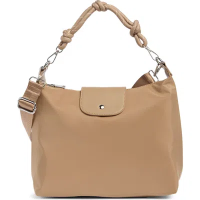Urban Expressions Handbags Nylon Flap Crossbody Bag In Brown