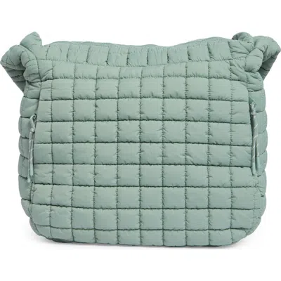 Urban Expressions Handbags Oversize Square Quilt Nylon Hobo Bag In Green