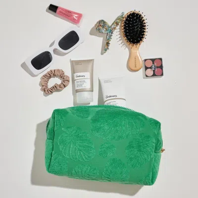 Urban Expressions Handbags Palm Breeze Cosmetic & Travel Organizer Pouch In Green