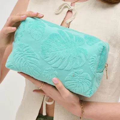 Urban Expressions Handbags Palm Breeze Cosmetic & Travel Organizer Pouch In Green