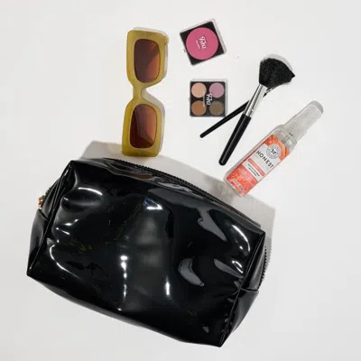Urban Expressions Handbags Patent Pending Cosmetic & Travel Organizer Pouch In Black
