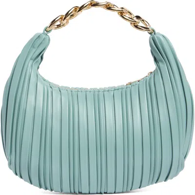 Urban Expressions Handbags Pleated Chain Shoulder Bag In Blue