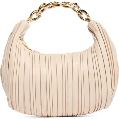 Urban Expressions Handbags Pleated Chain Shoulder Bag In Brown