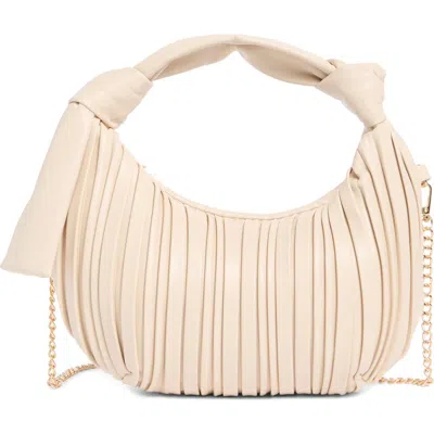 Urban Expressions Handbags Pleated Shoulder Bag In Beige