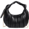 Urban Expressions Handbags Pleated Shoulder Bag In Black
