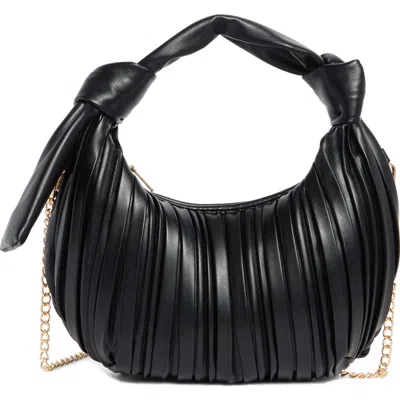 Urban Expressions Handbags Pleated Shoulder Bag In Black