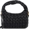 Urban Expressions Handbags Pleated Shoulder Bag In Black