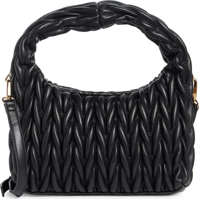 Urban Expressions Handbags Pleated Shoulder Bag In Black