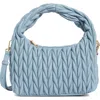 Urban Expressions Handbags Pleated Shoulder Bag In Blue