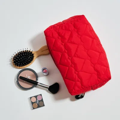 Urban Expressions Handbags Pull My Heart Cosmetic & Travel Organizer Pouch In Red