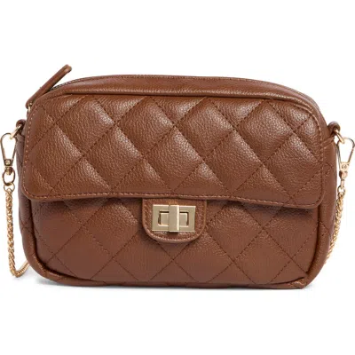 Urban Expressions Handbags Quilted Crossbody Bag In Brown