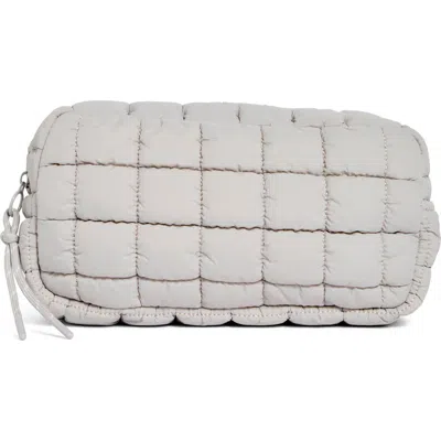 Urban Expressions Handbags Quilted Nylon Cosmetic Pouch In Gray