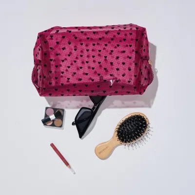 Urban Expressions Handbags See Through You Cosmetic & Travel Organizer Pouch In Pink