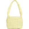 Urban Expressions Handbags Square Quilt Nylon Hobo Bag In Butter