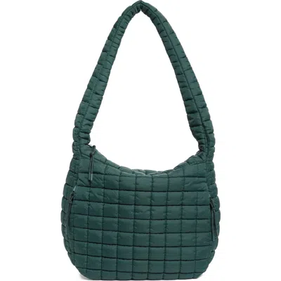 Urban Expressions Handbags Square Quilt Nylon Hobo Bag In Emerald