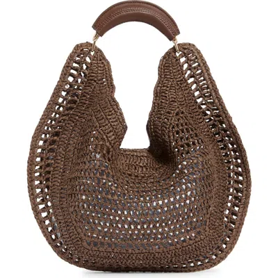 Urban Expressions Handbags Straw Hobo Shoulder Bag In Brown