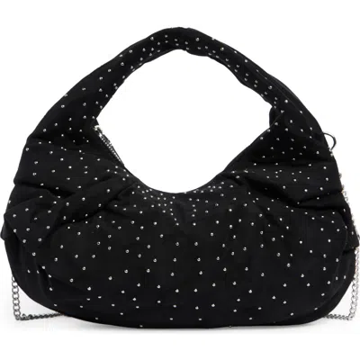 Urban Expressions Handbags Studded Hobo Bag In Black