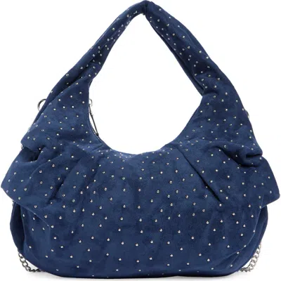 Urban Expressions Handbags Studded Hobo Bag In Blue