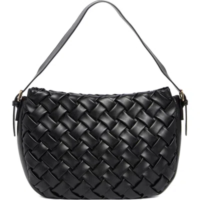 Urban Expressions Handbags Thread Quilted Shoulder Bag In Black