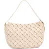 Urban Expressions Handbags Thread Quilted Shoulder Bag In Oatmilk