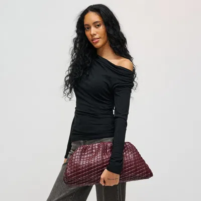 Urban Expressions Handbags Veronica Clutch In Burgundy