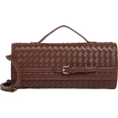 Urban Expressions Handbags Woven Convertible Clutch In Brown