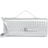 Urban Expressions Handbags Woven Convertible Clutch In Silver